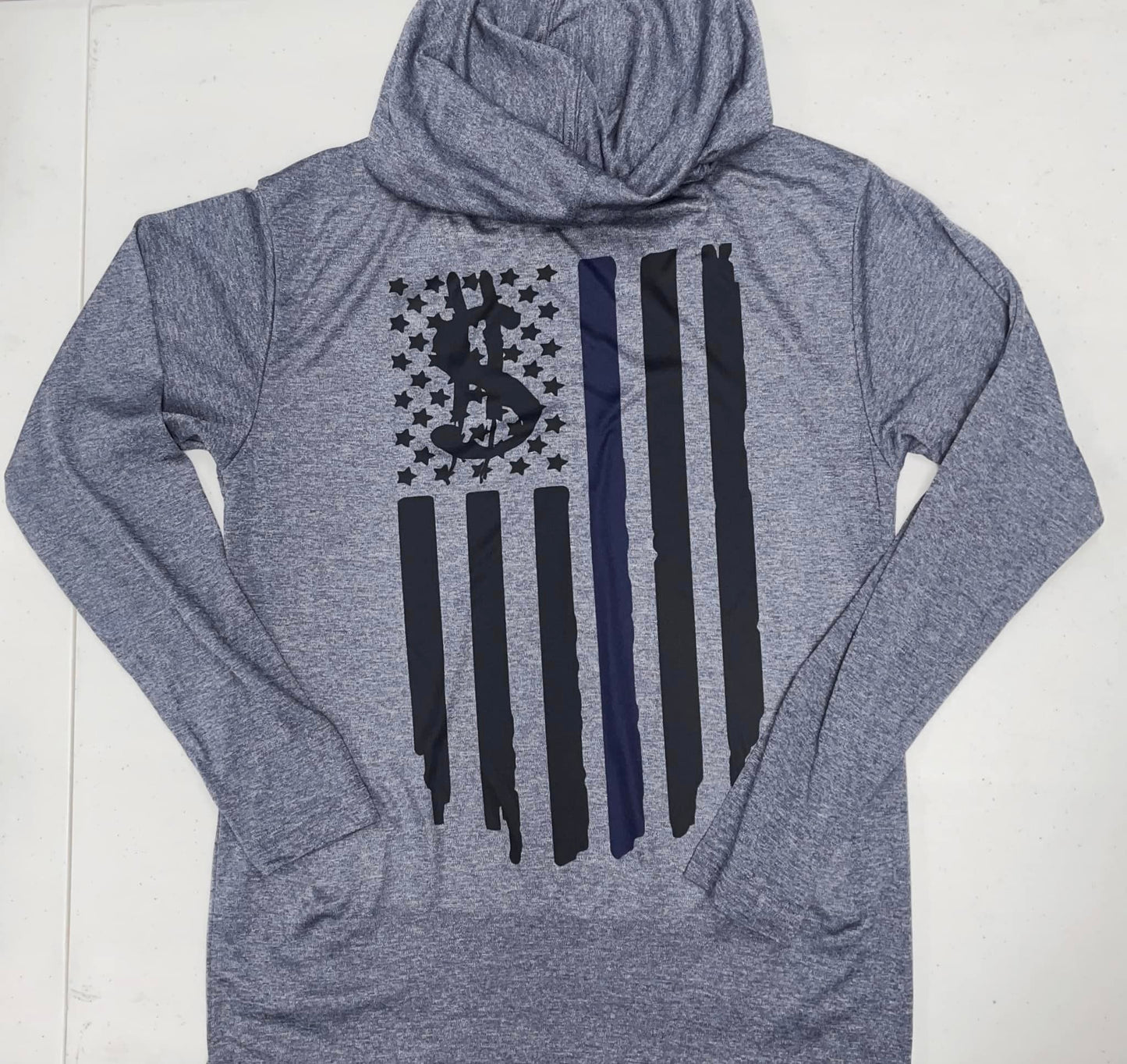 Back The Blue Hooded Long Sleeve