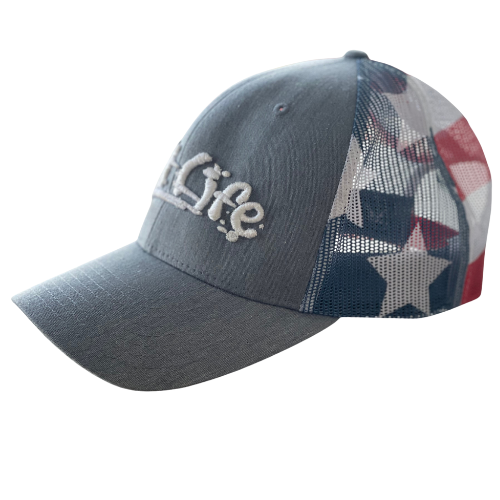 $hit Life Gray/American Flag Hat