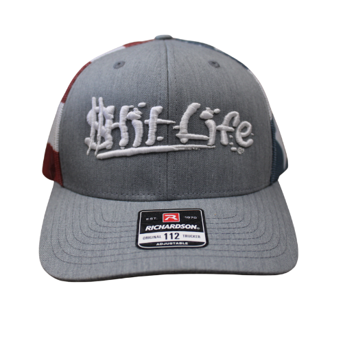 $hit life Grey/American Flag Hat